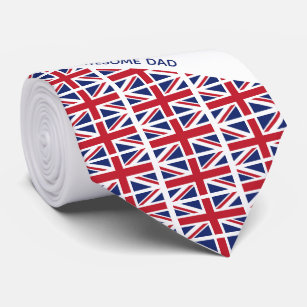 Corbata Impresionante monograma de la bandera británica de