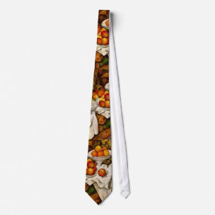 Corbata Impresionismo de la impresión de manzanas y naranj
