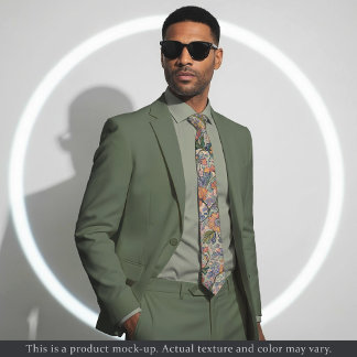 Corbata Impressionist Floral Tapestry Necktie