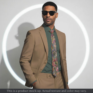 Corbata Impressionist Meadow Floral Necktie