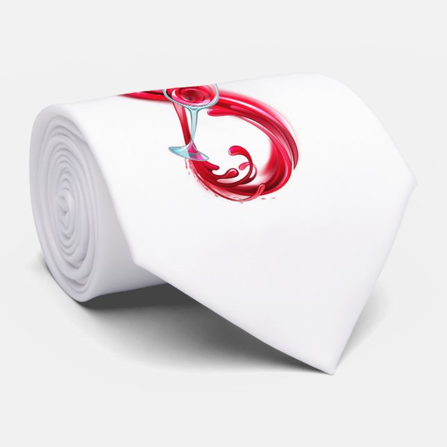 Corbata Infinito con vino Rojo (Enrollado)