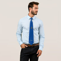 Corbata Inicialada con Flor de Lis