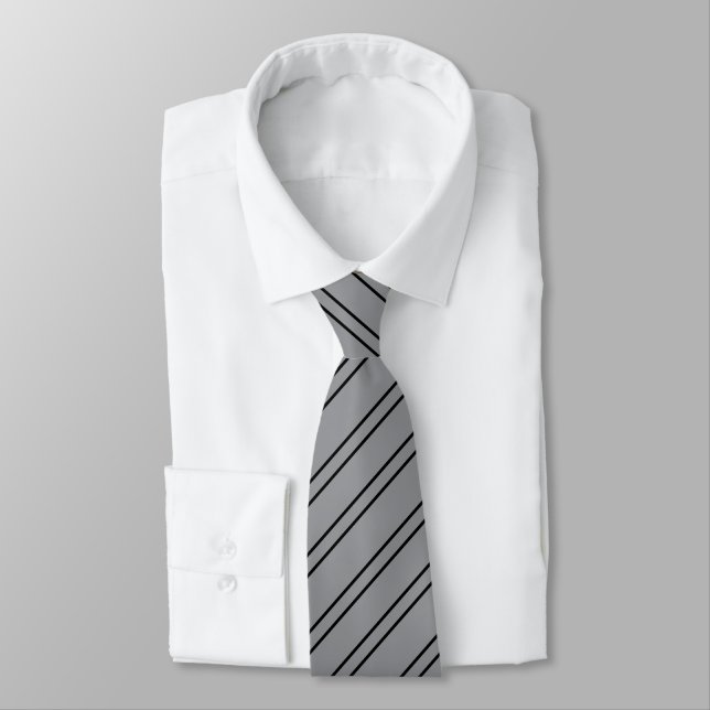 Corbata Iniciales Personalizadas Rayadas Simples (Atado)