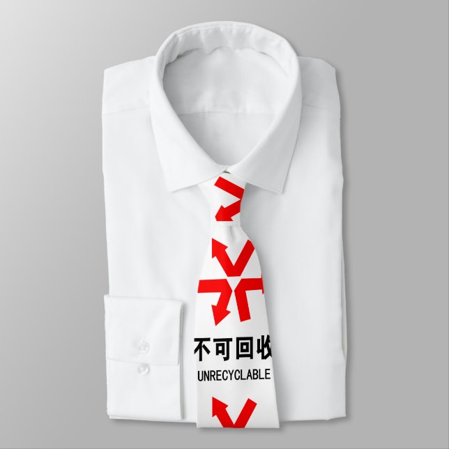 Corbata Inreciclable ~ Rótulo Hanzi en chino (Atado)