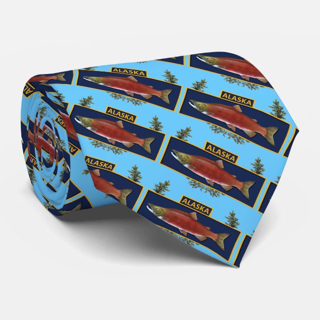 Corbata Insignia del pescador del combate de Alaska (Enrollado)