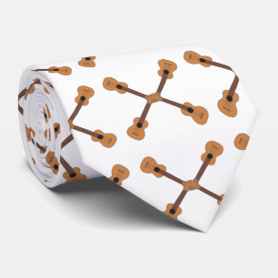Corbata Instrumento de música Ukulele (blanco)