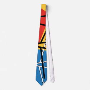 Corbata Intersección de Líneas y Planos - Arte Abstracto