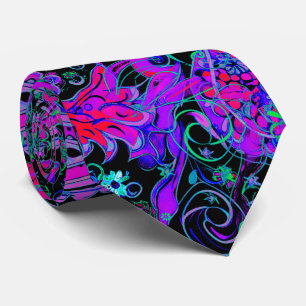 Corbata Intrincado Paisley Azul Púrpura