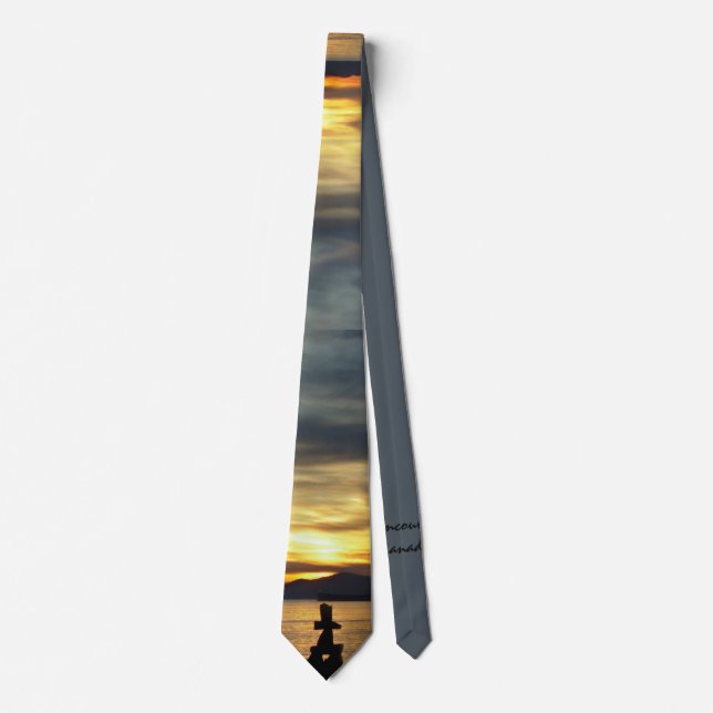Corbata Inukshuk Ties Vancouver Souvenir Necktie Personali (Anverso)