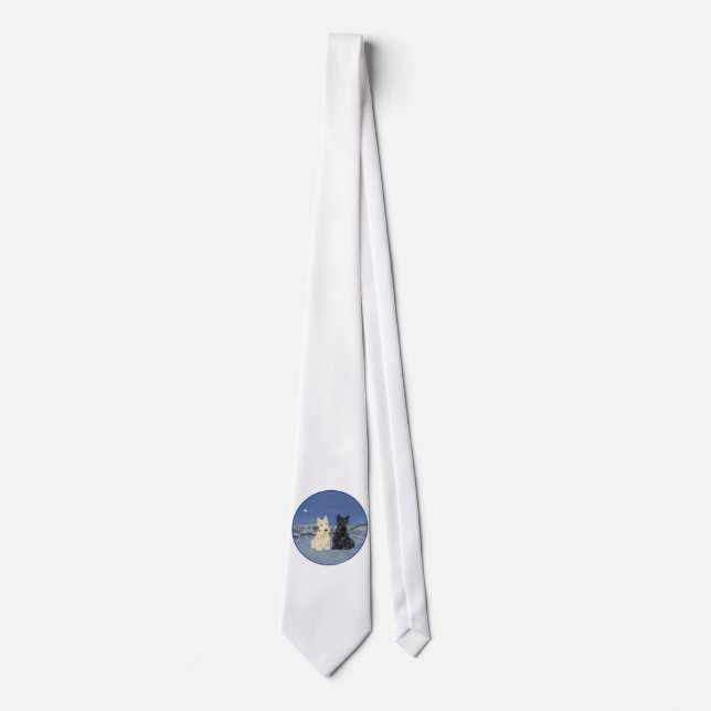 Corbata Invierno de los territorios escoceses negros y dev (Anverso)