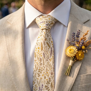 Corbata Invitados a Bodas de Jardín de Flores Silvestres