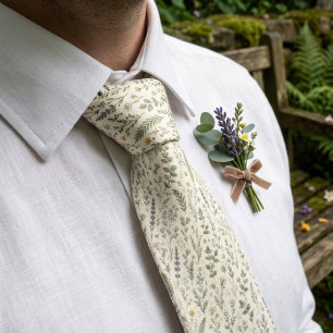 Corbata Invitados a la boda en jardín de flores silvestres