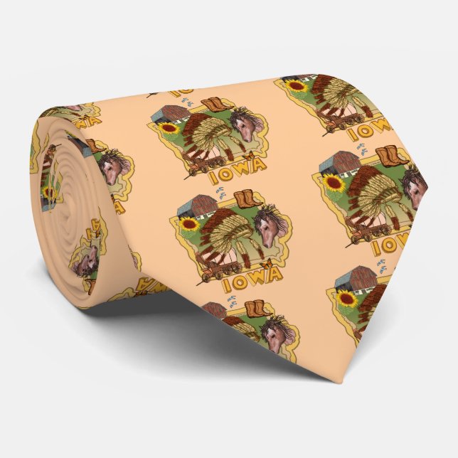 Corbata Iowa mens tie (Enrollado)