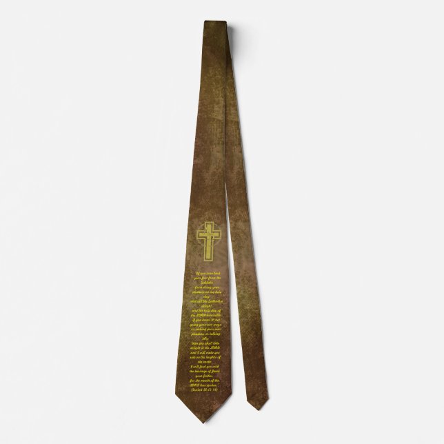 Corbata Isaiah 58:13-14 Necktie (Anverso)
