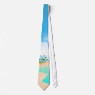 Corbata Isla Tropical