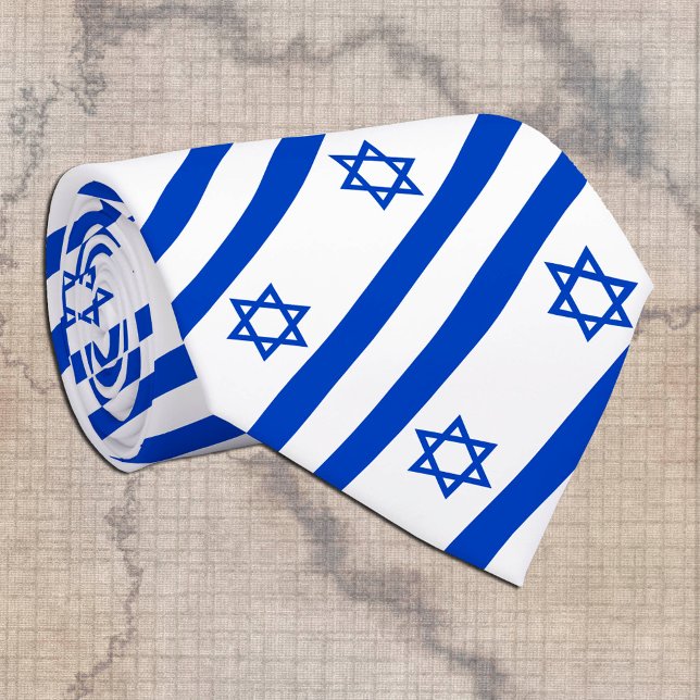 Corbata Israel Lado, moda comercial y bandera israelí (Subido por el creador)