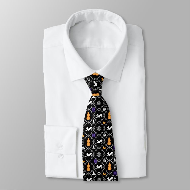 Corbata Italian Greyhound Halloween Men's Tie (Atado)