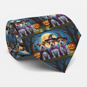 Corbata Jack Russell Dogs Pumpkin Halloween Funny