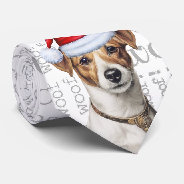 Corbata Jack Russell Terrier Woof Navidades Perro Lover (Enrollado)