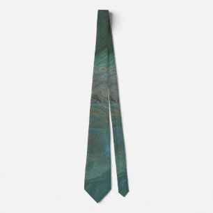 Corbata Jade 2 Verde Abstracto Profundo