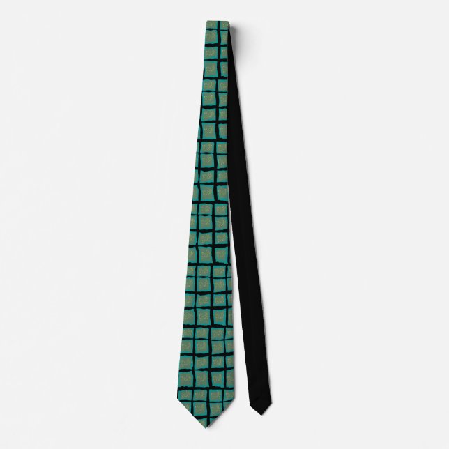 Corbata Jade y Turquesa con oro (Anverso)