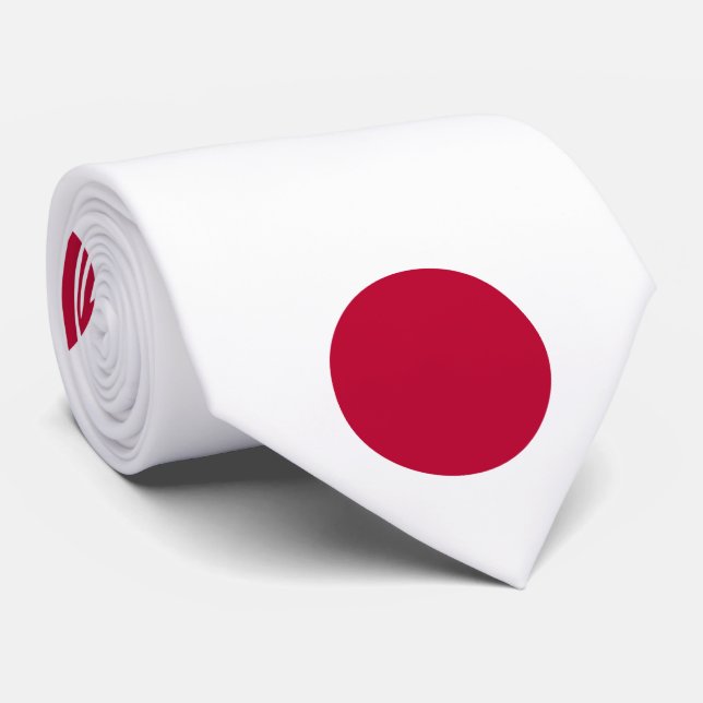 Corbata Japón - Bandera japonesa - Hinomaru (Enrollado)