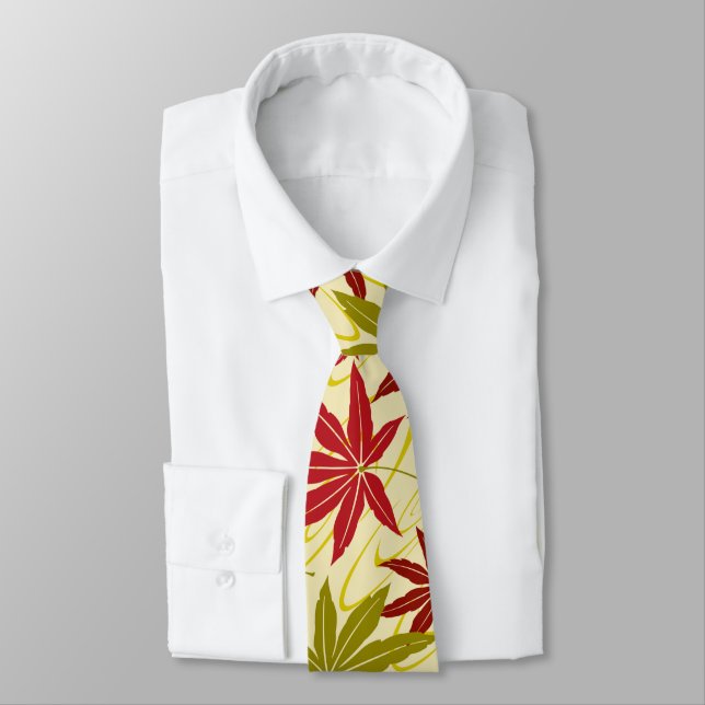 CORBATA JAPONÉS MAPLE LEAF (CREME) NECK TIE (Atado)