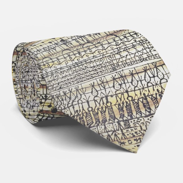 Corbata Jardín Abstracto – Estudio Caprichoso (Enrollado)