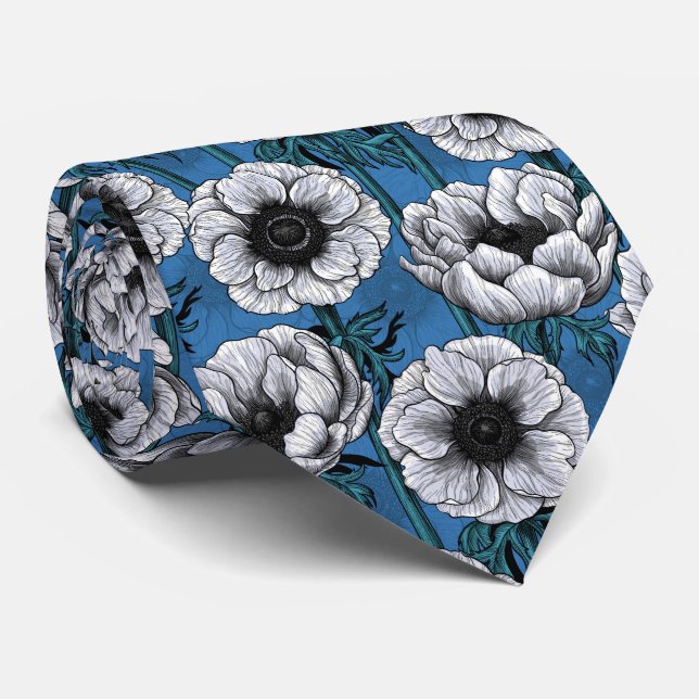 Corbata Jardín anémico blanco (Enrollado)