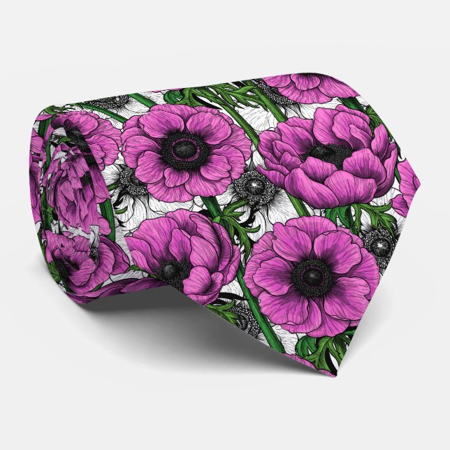 Corbata Jardín anémico rosa (Enrollado)