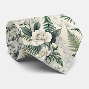 Corbata Jardín Blanco Gardenia Salvia Helecho Floral Bosqu