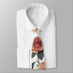 Corbata Jardín Botánico de Rosa Clásica Vintage Roja