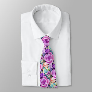 Corbata Jardín de flores de rosa romántica