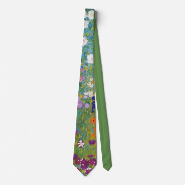 Corbata Jardín de flores (por Gustav Klimt) (Anverso)
