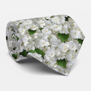 Corbata Jardín de Hortensias Blancas