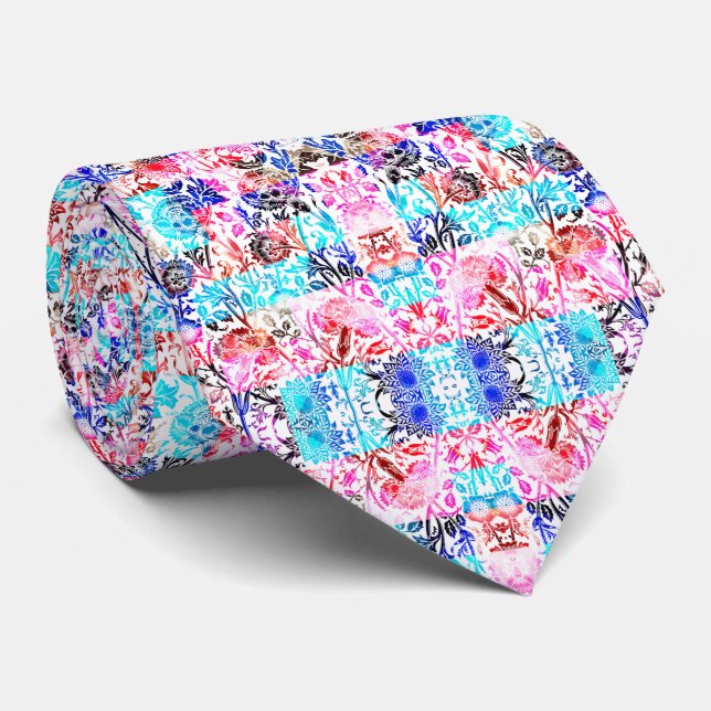Corbata jardín floral antiguo (Enrollado)