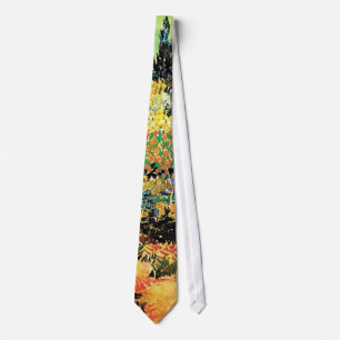 Corbata Jardín florido con camino, Vincent van Gogh