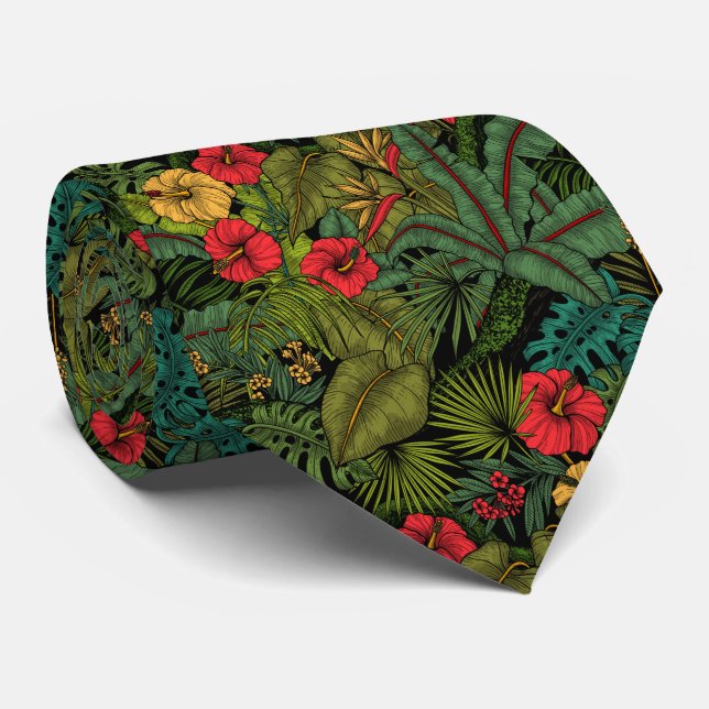 Corbata Jardín tropical (Enrollado)