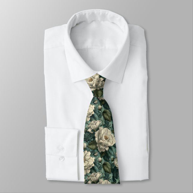 Corbata Jardineras de Gardenias para el Padrino Edgy (Atado)