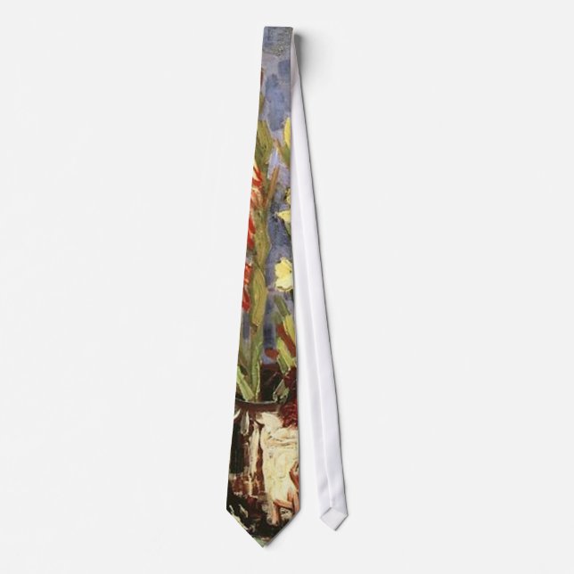 Corbata Jarrón con gladiolos Vincent van Gogh (Anverso)