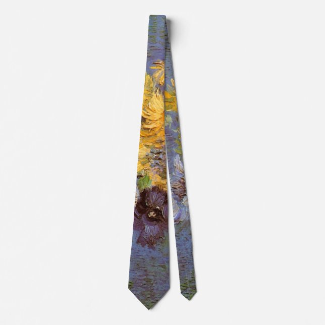 Corbata Jarrón con lilas y margaritas de Vincent van Gogh (Anverso)