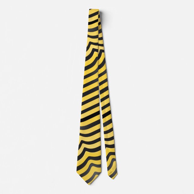 Corbata Jazzy Cute Black & Yellow Striblebee (Anverso)
