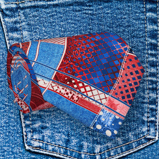 Corbata Jeans azules americanos Resumen Patrón Patriótico