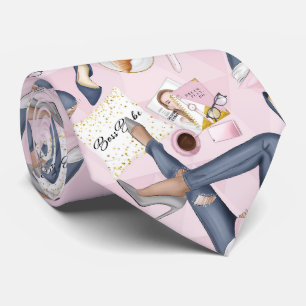 Corbata Jefe Chica Hand Drawn