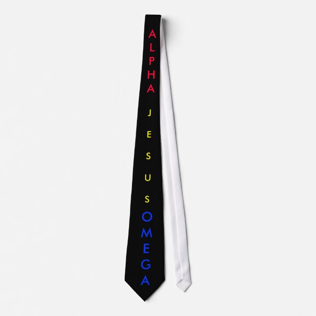 CORBATA JESÚS, ALFA, OMEGA (Anverso)