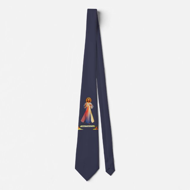 Corbata Jesus Divine Mercy Blue Tie (Anverso)
