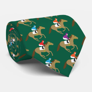 Corbata Jinetes de carreras de caballos día del derby mono