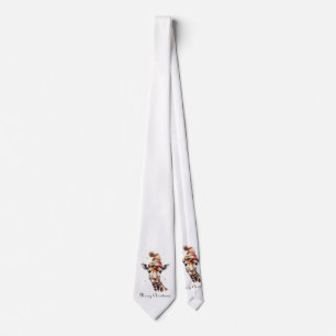 Corbata Jirafa navideña acogedora, personalizada