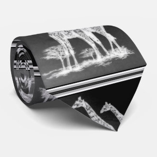 Corbata Jirafas africanas retras raras en diseño