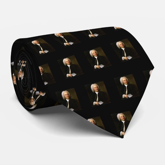 Corbata Johann Sebastian Bach Black (Enrollado)
